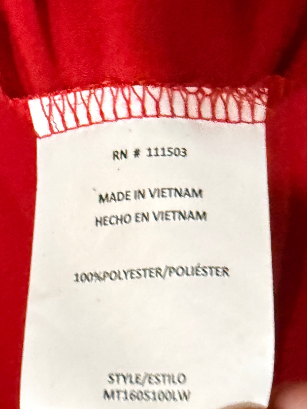 Lily White Tomato Red Tie-Front Ruffle Sleeve Blouse-XL-EC - Picture 10 of 12